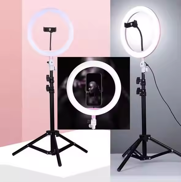 Lumineux 10 Pouces avec Trépied de 2,1 m Lumière d'Appoint pour Direct Maquillage et Photographie